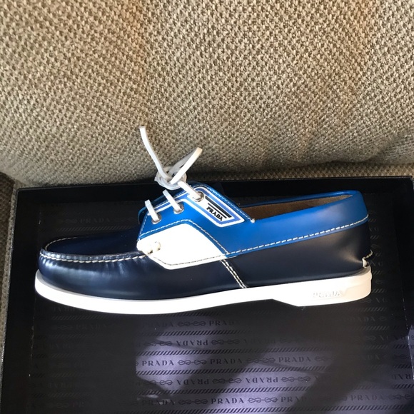 New with box Prada boat shoes in size 10. They are genuine Italian leather. - Picture 2 of 13